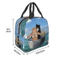 thumbnail image 3 of Disketp Two Brave Cats Are Floating On The Sea Iceberg for Insulated Lunch Bag for Women and Men, Perfect for Work, Hiking, Picnic, 3 of 8