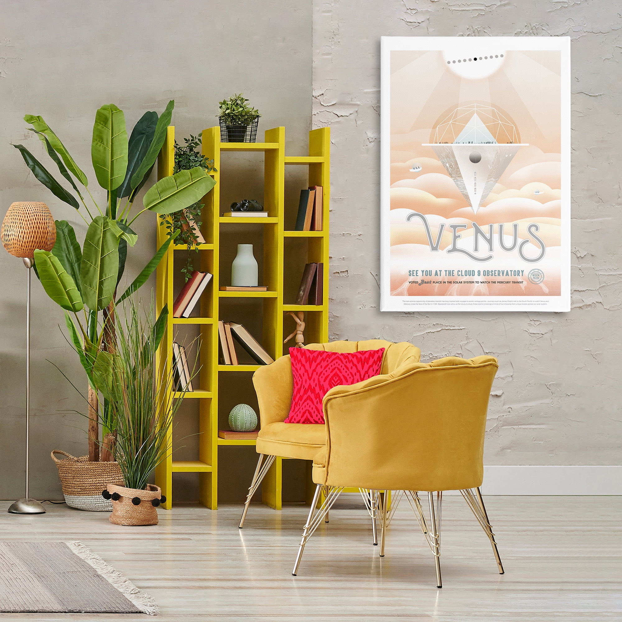 Stupell Industries Venus Space Exploration Typography Painting Gallery Wrapped Canvas Art Print Wall Art, 30 x 45