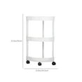 thumbnail image 2 of Mobile Bathroom Corner Shelf Kitchen Living Room Storage Organizer For Snacks Toiletries Three Tier Rolling Cart With Wheels, 2 of 5