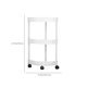 thumbnail image 3 of Estantería de esquina móvil para baño, organizador de almacenamiento para cocina, sala de estar, refrigerios, artículos de tocador, carrito rodante de tres niveles con ruedas, estante de almacenamient, 3 of 6