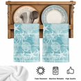 thumbnail image 5 of Turquoise Coastal Kitchen Towels Set of 4, Nautical Coral Starfish Shell Octopus Sea Absorbent Dish Towels for Kitchen, Microfiber Hand Towel, Quick Drying Tea Towel for Cleaning Dishcloths, 5 of 7