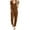 Coffee, variant on Abomasnow Jumpsuits for Women Casual Summer Short Sleeve V Neck Drawstring Waist Long Pants One Piece Rompers with Pockets