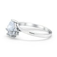 thumbnail image 3 of Heart Promise Ring Wedding Ring Simulated Cubic Zirconia 925 Sterling Silver Size 8, 3 of 5