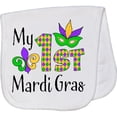 thumbnail image 2 of Inktastic My 1st Mardi Gras with Mask Baby Burp Cloth, 2 of 3
