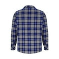 thumbnail image 3 of LIaqionyy Mens Big and Tall Tops Shirt Jacket Sherpa Fleece Lined Long Sleeve Warm Button down Plaid Winter Jackets, 3 of 6