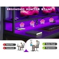 thumbnail image 5 of Enhomee L Shaped Desk, Gaming Desks with Power Outlet & LED Light Computer Deskwith Drawers & Storage Shelves Black, 5 of 9