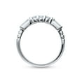 thumbnail image 4 of BERRICLE Sterling Silver Vintage Inspired Art Deco Wedding Rings Pave Set Cubic Zirconia CZ Anniversary Half Eternity Ring for Women, Rhodium Plated Size 5.5, 4 of 7
