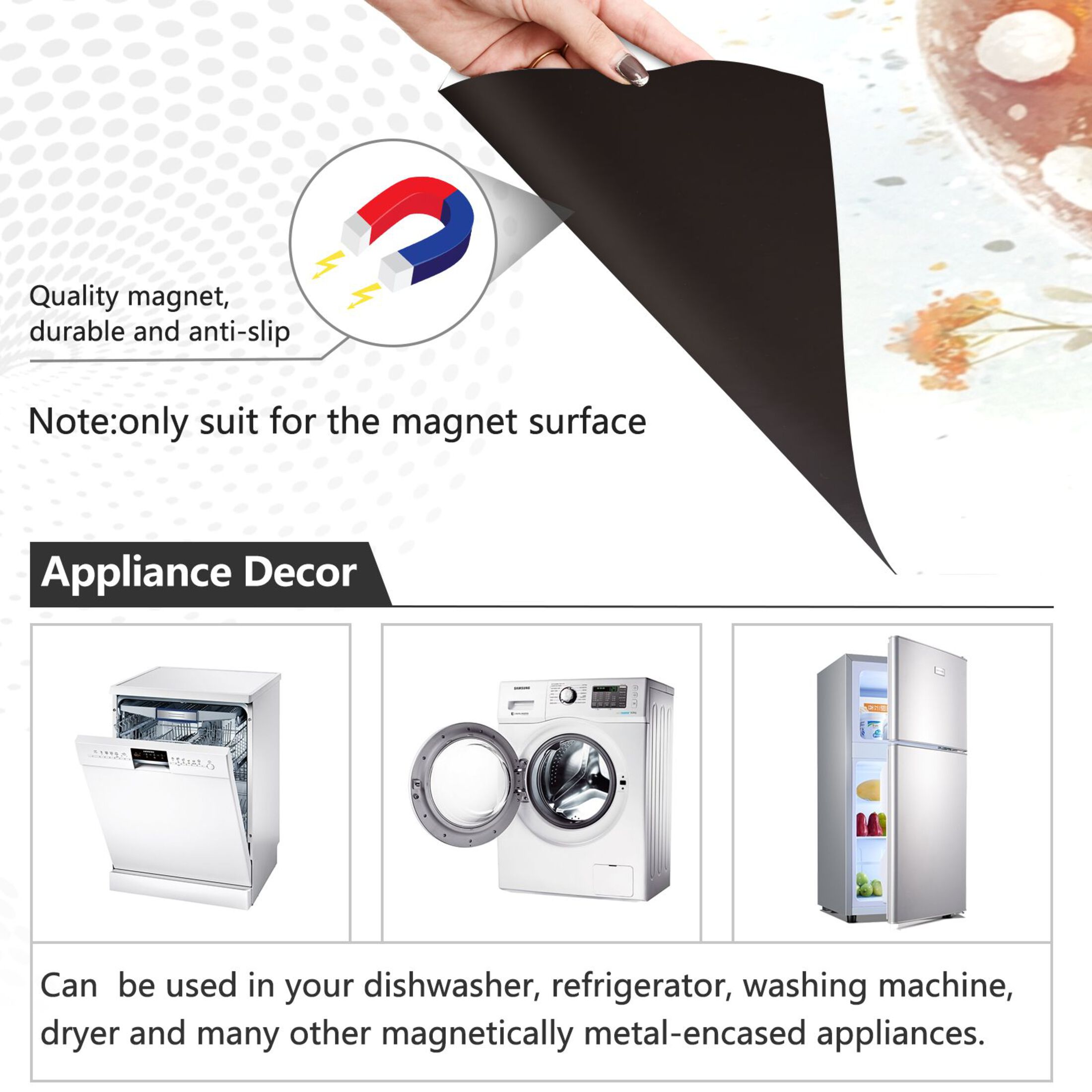 Dishwasher Magnetic Sticker 23x26 Inch Refrigerator Magnetic Sticker Washing Machine Magnetic Sticker Kitchen Panel Magnetic Sticker Home Decor Cartoon Beautiful Brown Mushrooms