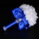 thumbnail image 2 of A blue Bouquet for Bridesmaids with Diamond Soft Ribbon, Faux PE Rose Bridal Blooms (Diameter: 8.26"H: 10" ), 2 of 4
