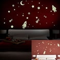thumbnail image 1 of DIY Luminous PVC Wall Sticker Glow In The Dark Space Stars Planet Rocket Kids, 1 of 6