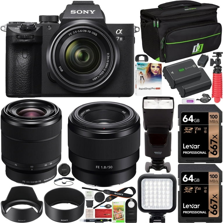 Sony a7III Full-Frame Mirrorless Camera with 28-70mm Lens for