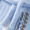 thumbnail image 5 of Gibobby Boys Girls Kids Soft Flannel Bathrobe,Thickened Warm Hooded Sleep Robe with Waist Tie,Plush Cozy Loungewear for Fall Winter for Boys Girls 2-12Y Toddler Pajamas,Blue,Size 9-12T, 5 of 7