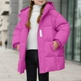 thumbnail image 2 of KAUOD Girls Zip up Hooded Down Jackets Thick Warm Winter Windproof Outwear Puffer Coats Quilted Lightweight Padded Outwear, 2 of 5