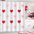 thumbnail image 5 of Shower Curtain, Tufted Embroidery Shower Curtain for Bathroom Waterproof Fabric with 12 Hooks Romantic Jacquard Bathroom Decorations 72 X72 Inch(Pink,Valentine''s Day), 5 of 7