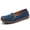 Blue, variant on Big Size Women's Casual Loafers Slip On Leather Shoes Lightweight Walking Shoes Moccasins Classic Penny Loafer Flats Boat Shoes