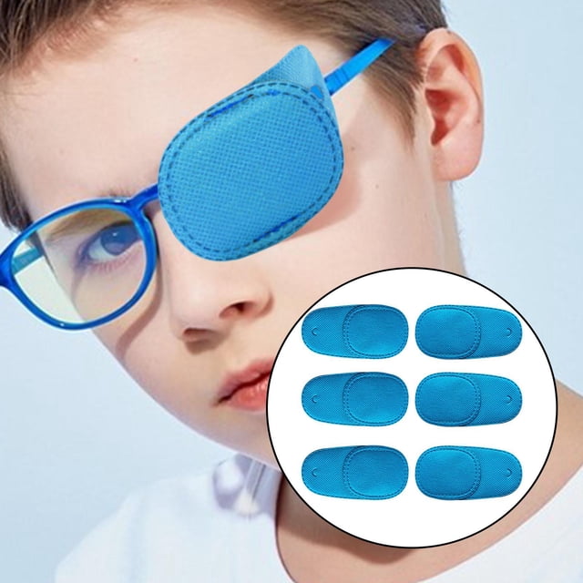 6 parches oculares para ambliopía de anteojos ños, anteojos con corrección visual, para ojos perezosos , Azul Salvador Parches oculares para ambliopía