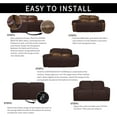 thumbnail image 6 of SUSUZI Recliner Sofa Covers 4-Pieces Stretch Loveseat Covers Anti-Slip Fitted 2 Seats Reclining Slipcovers Soft Velvet Furniture Protector, Navy Blue, 6 of 7