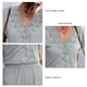 thumbnail image 3 of Monos cortos ANGGREK para mujer con cuello en V Costuras de encaje Manga corta verano, 3 of 6