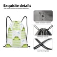 thumbnail image 4 of Xecao Frogs and Dragonflies Pattern Sports Drawstring Backpack - String Swim Gym Bag with Wet Proof Pocket for Women&Men-Medium, 4 of 6