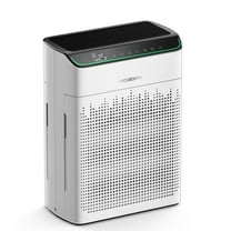 MORENTO Smart Air Purifier for Home Bedroom Large Room Up to 1290 Sqft, Wi-Fi and Alexa compatible, Double-sided HEPA Filter Air Cleaner for Smoke, Dust, Pollen, Pet Hair, Odor, White