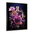 thumbnail image 2 of Designart "Poised Petals Perfumes in Purple" Fashion Framed Wall Art - Glam Purple Perfumes Bedroom Framed Canvas Wall Art, 2 of 6