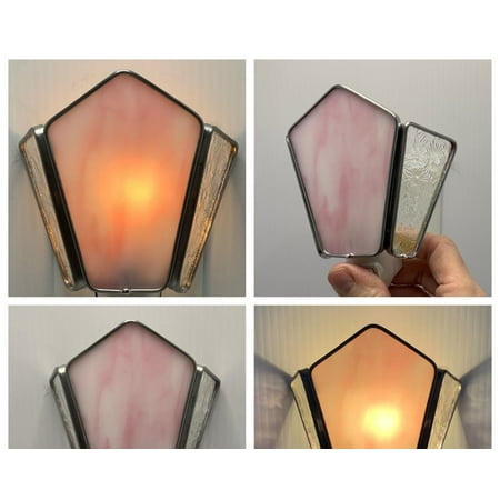 

Sconce with Side-Lite Stained Glass Nightlight