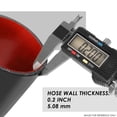 thumbnail image 2 of DNA Motoring 3.5" 4-ply 45-degree Elbow Hose Turbo Intake Intercooler Pipe Silicone Coupler Black/Red, 2 of 6