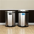 thumbnail image 4 of Recycle and Trash Logo Symbol - Elegant Golden Look for Trash Cans, Containers, and Walls - Laminated Vinyl Decal (XSmall, Blue/Black), 4 of 5