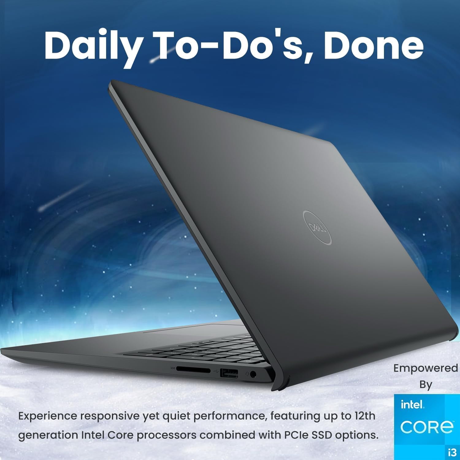 Dell 2024 Inspiron 15 Laptop, Free Microsoft Lifetime Office 2024 & Win 11 Pro, 15.6" FHD 1920 x 1080, Intel 6-Core i3-1215U Upto 4.4 GHz,16GB RAM, 256GB PCIe SSD,Webcam, Long Battery Life, Black