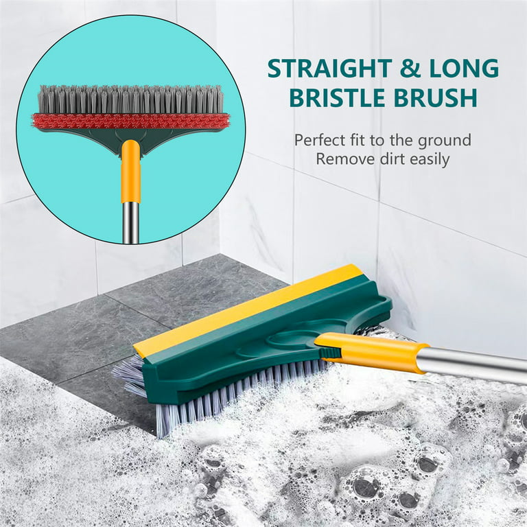 Floor Scrub Brush Long Handle 1 Scrape Brush Stiff Bristle Shower