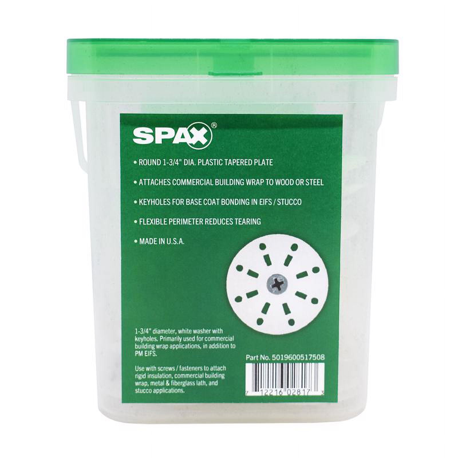 Spax 5042018 1.75 in. Plasti-Grip Polypropylene Flat Washer - Pack of 100