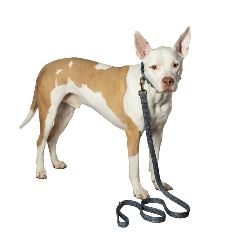 7-Foot Recycled Ribbon Dog Leash - Camo-Navy, Cotton Poly Web, Eco-Friendly For All Breeds