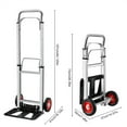 thumbnail image 2 of Folding Hand Truck Dolly Cart, Capacity Portable Aluminum Dolly Cart with Telescoping Handle and 15Cm Rubber Wheels for Moving,Shopping,Travel,Office Use, 2 of 10
