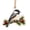 Grey, variant on Christmas Bird Hanging Ornaments, Acrylic Chickadee Xmas Tree Decorations, Winter Bird Berry Pine Branch Christmas Pendant, 2D Flat Printed Wildlife Bird Ornament, Christmas Tree Hanging Decor