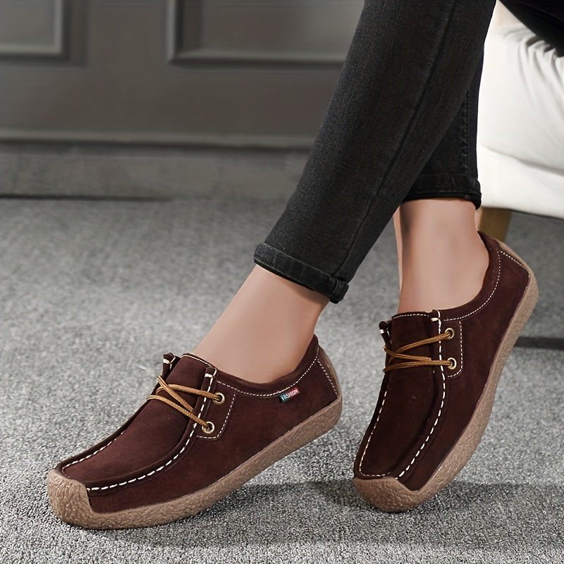 Women‘s Casual Flat Loafers Comfy Slip On Low Top Micro Suede Shoes ...