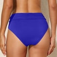thumbnail image 6 of High Waist Ruched Back Bikini Bottom with Smooth Fabric and Tummy Control Fit, Awesome For Beach Vacations Resort Wear Or Summer Days Royal Blue S, 6 of 6
