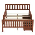 thumbnail image 6 of Full Size Platform Bed with Storage Drawers, Solid Wood Bed Frame with Guardrails, Modern Low Profile Bed with Underbed Storage for Small Spaces, Easy Assembly Wooden Bed, White, 6 of 8