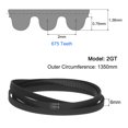 thumbnail image 2 of 2 Packs 2GT Timing Belt Closed Loop Rubber Belts 1350-2GT-6, 6mm Width x 1350mm Length, 3D Printer Timing Belt, 2 of 6