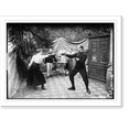 thumbnail image 2 of Historic Framed Print, man and woman fencing (?), 17-7/8" x 21-7/8", 2 of 9