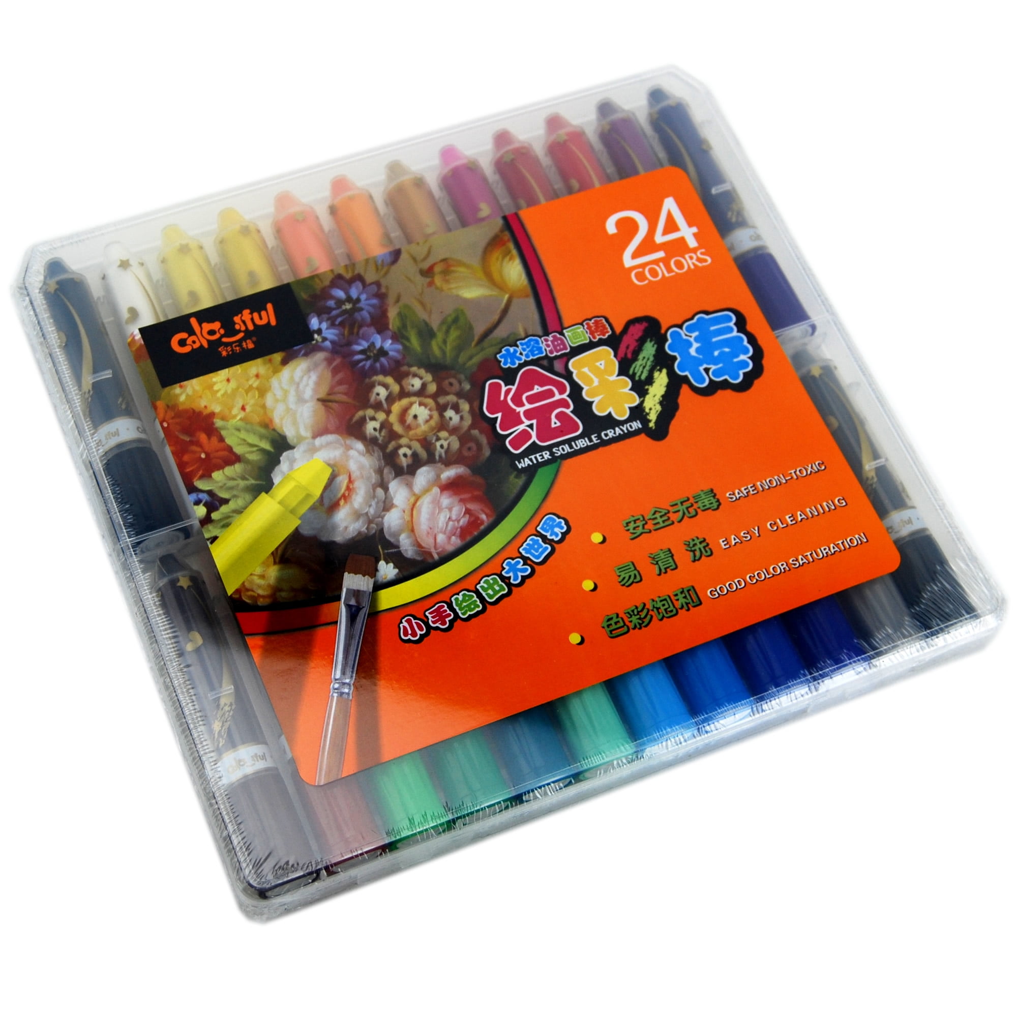 Korean Memory 24 Colors Professional Water Soluble Crayon Set