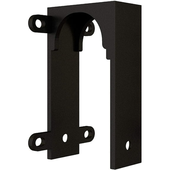 National Hardware N700-115 Interior Sliding Barn Door Hardware Bypass Bracket, 3 5/8 in x 5 1/32 in x 2 3/4 in, Matte Black
