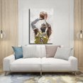 thumbnail image 5 of Póster en lienzo para decoración de pared con estampado Stortnate James Basketball, 5 of 5