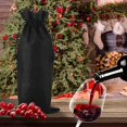 thumbnail image 4 of Package 10pcs Wine Bags, Hessian Cloth Bottle Gift Bags Drawstring For Blind Taste Halloween Party Holiday Giving (black), 4 of 5