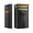 Black, variant on Men's wallet 2 card bag US dollar entrained magnetic wallet