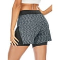 thumbnail image 4 of DODOING 2/ 1 Packs High Waist with Pockets Yoga Short Tummy Control Athletic Non See-Through Yoga Shorts, 4 of 8