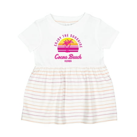 

Inktastic Summer Enjoy the Sunshine Cocoa Beach Florida in Pink Girls Baby Dress