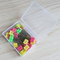 CTIRCHIU 50 Piece Flat Button Head Straight Pins Set for Sewing Craft and DIY Projects