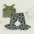thumbnail image 2 of PENGXIANG Bébé Fille Tenue d'Été Pulls à Volants et Pantalons Imprimés Rose 3-4 Ans, 2 of 8