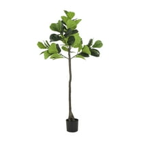 DecMode 74" Artificial Fiddle Leaf Tree in Realistic Leaves