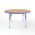 thumbnail image 3 of ECR4Kids 48in Round Everyday T-Mold Adjustable Activity Table Maple/Blue - Standard Ball, 3 of 3